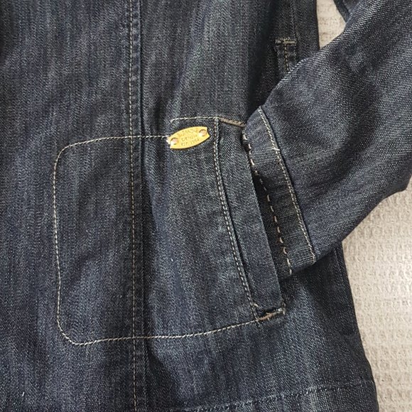 LOIS DENIM Jean Jacket Blazer Small US S Stretch Denim Dark Wash - Picture 5 of 11